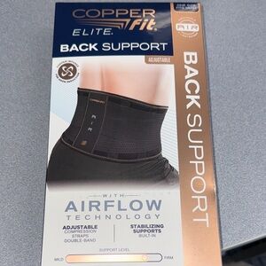 Copper Fit Elite Black Back Support
